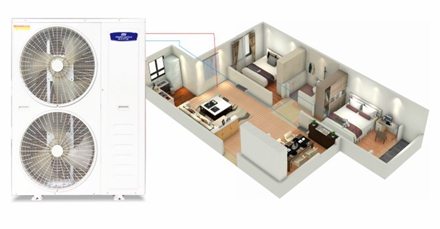 两联供空气源热泵冷暖系统的设计和选型
